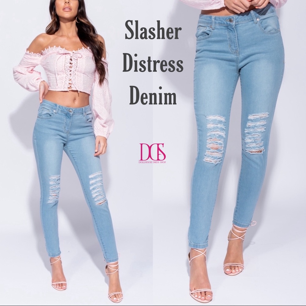 Just In! Slasher - Multi Slash High Waist Jeans